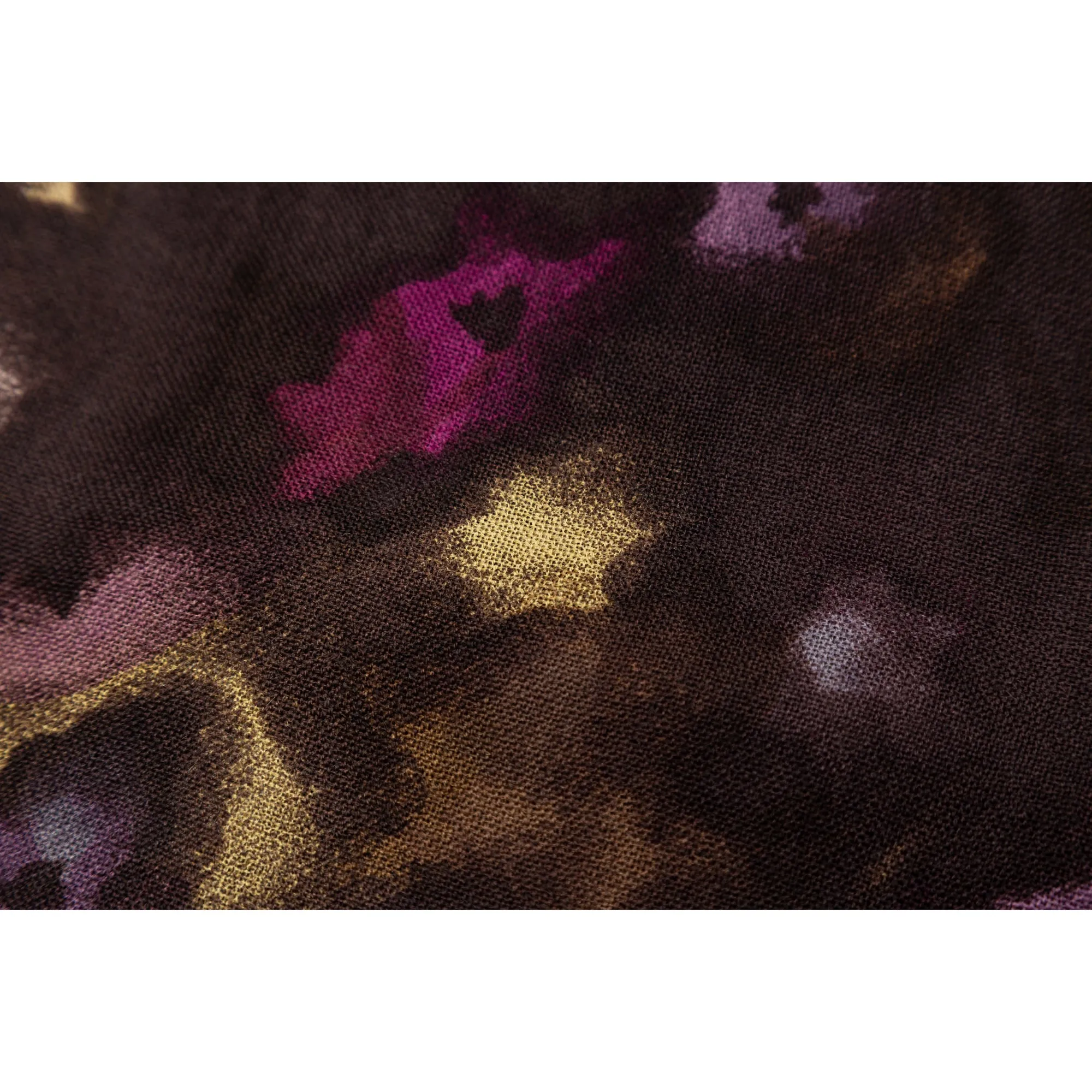 100% Australian Wool Print Scarf Purple