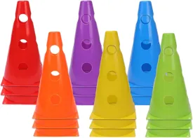 12/18Pcs Soccer Agility Cone Football Training Maker Bucket Basketball Team Training Marker Cone Sign