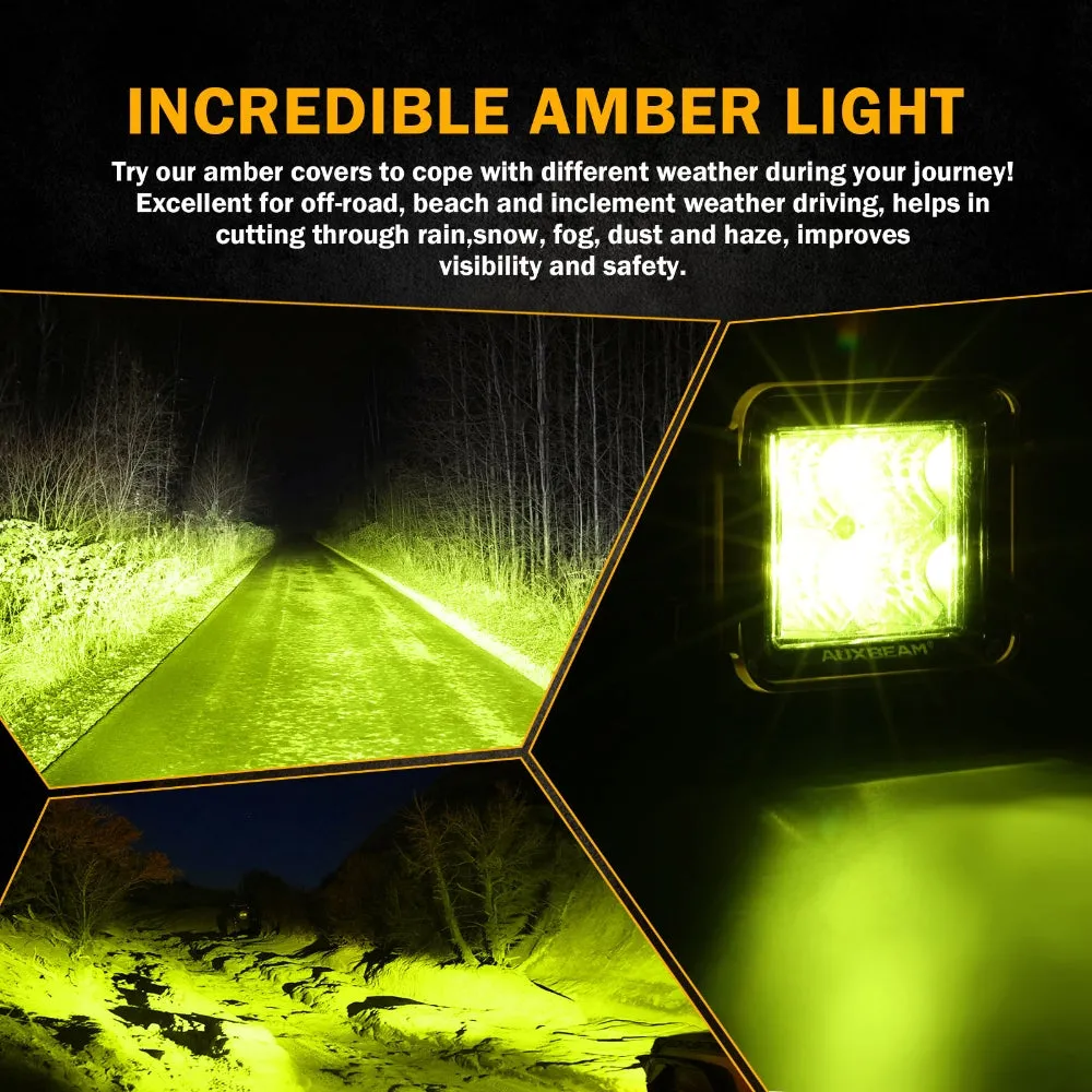3 Inch 40W LED Pods Light Spot/Flood Multicolor frame with wiring harness for SUV ATV UTV Trucks Pickup Boat