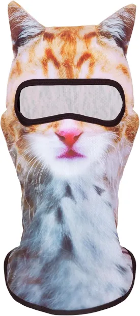 3D Cat Ski Balaclava Face Mask with Ears - Windproof & Breathable Cat Mask for Skiing, Music Festivals, Halloween, Party
