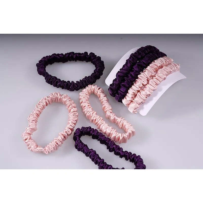 4 Pack Mini Silk Scrunchies - Elegant - dropshipping
