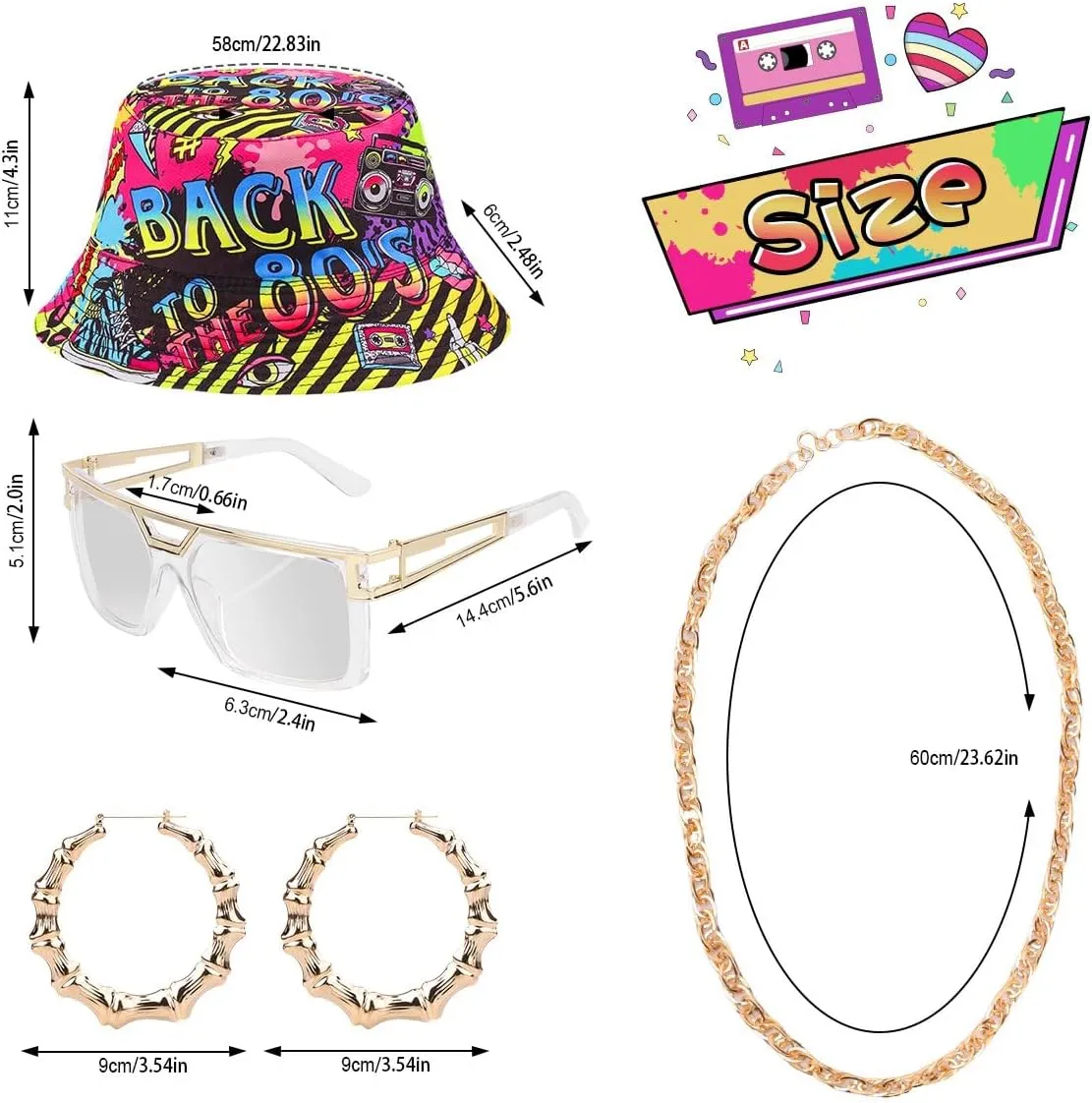 80s 90s Outfit for Women, Unisex Hip Hop Costume Baseball Jersey Shirt Yoga Pants Bucket Hat Gold Chain Rapper Accessories