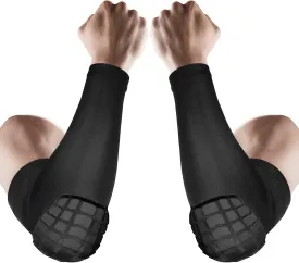 AceList 2PCS Elbow Pads with Padded Compression Shield Shape Arm Sleeves for Protection - Suitable for Basketball, Volleyball