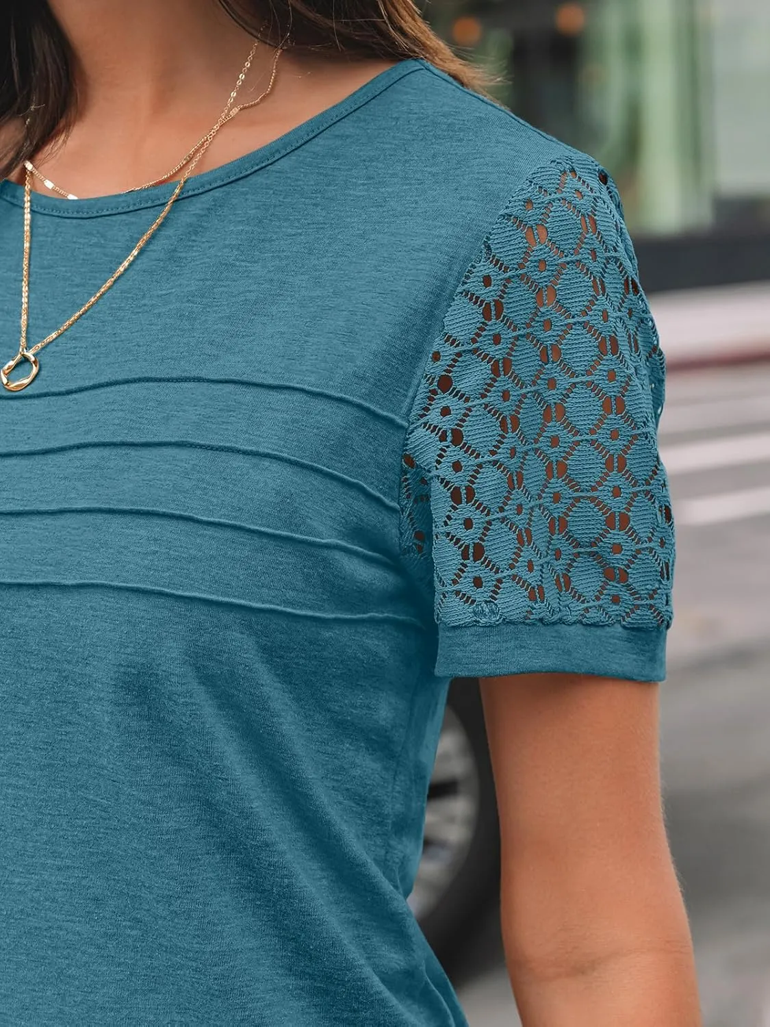 AUTOMET Women's Short Sleeve Shirts Dressy Lace Summer Tops 2025 Spring Trendy Casual T-Shirts Cute Work Outfits Blouses