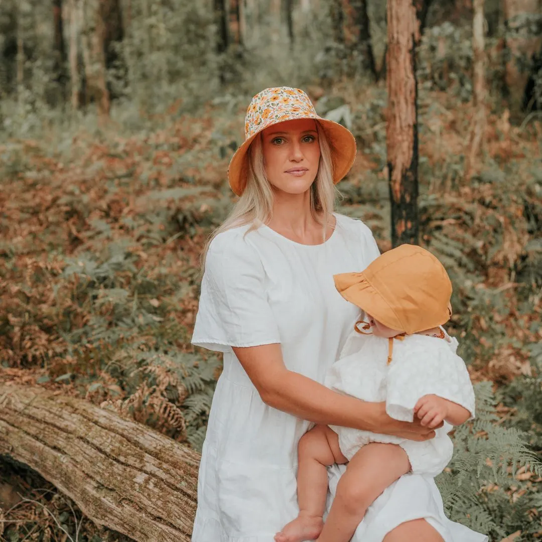 Bedhead Vacationer Reversible Adult Sun Hat - Margaret / Maize