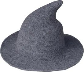 Bestjybt Women Halloween Witch Hat Wool Knitted Cap for Party Masquerade Cosplay Costume Accessory Daily