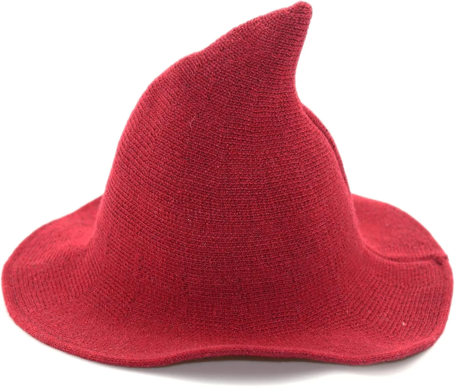 Bestjybt Women Halloween Witch Hat Wool Knitted Cap for Party Masquerade Cosplay Costume Accessory Daily