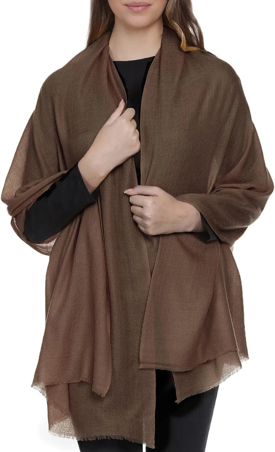 Cashmere Scarf Made in Kashmir (Gift Pack) Merino Wool Silk Cashmere Large Superfine Pashmina Unisex