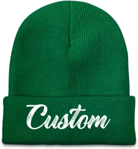 Custom Beanie Hat Personalized Winter Knitted Hat Add Design Your Own Text/Logo/Image Beanie
