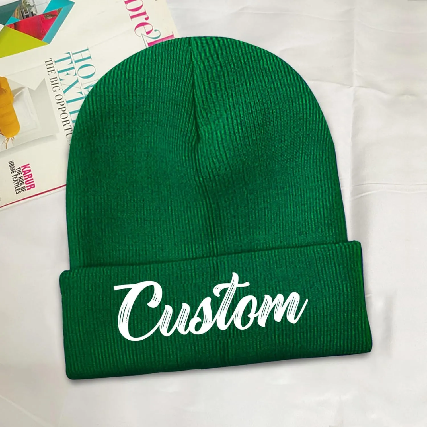 Custom Beanie Hat Personalized Winter Knitted Hat Add Design Your Own Text/Logo/Image Beanie