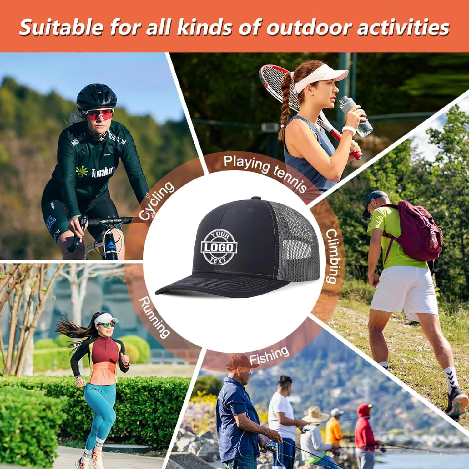 Custom Hats for Men Women Custom Hats Design Your Own Logo Customized Trucker Hat Customize Baseball Hat