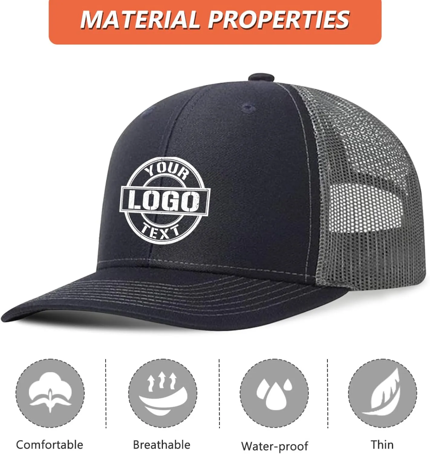 Custom Hats for Men Women Custom Hats Design Your Own Logo Customized Trucker Hat Customize Baseball Hat