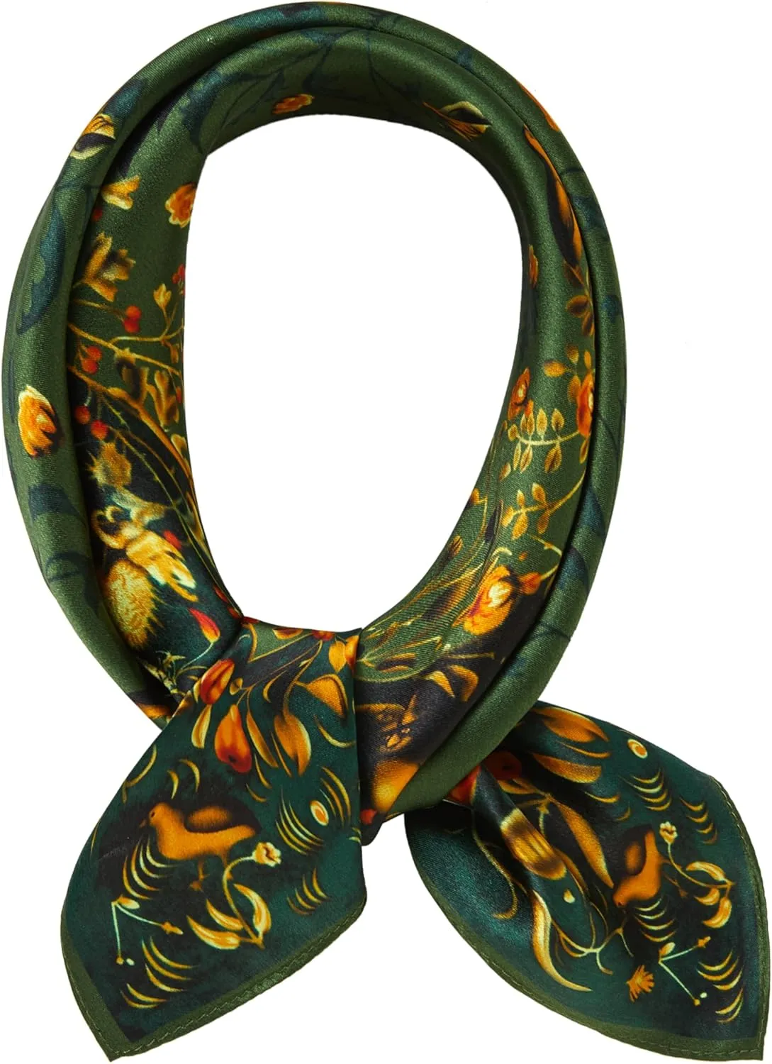 cxzymcln100% Mulberry Silk Neck Scarf 21"x21" Small Square Scarfs for Women Gift Packed