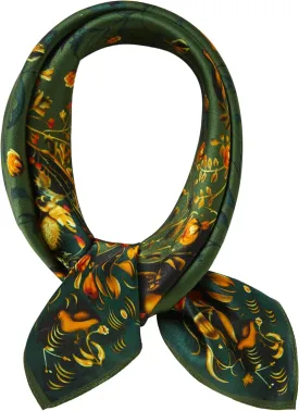 cxzymcln100% Mulberry Silk Neck Scarf 21"x21" Small Square Scarfs for Women Gift Packed