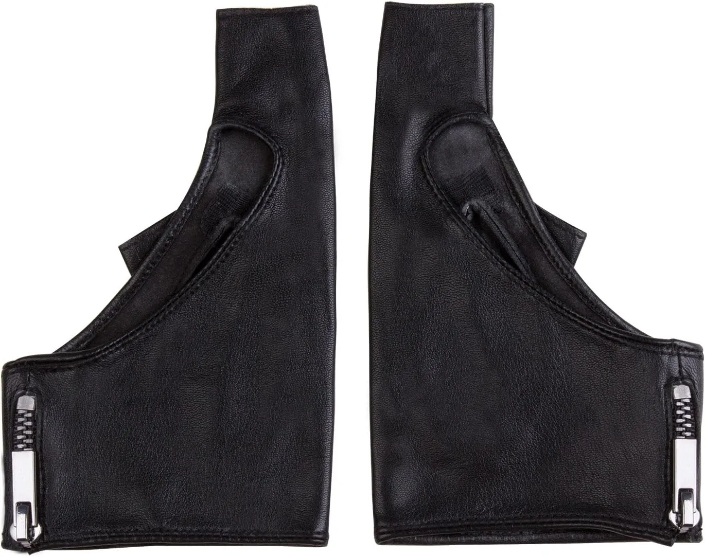 FIORETTO Womens Fingerless Leather Gloves Unlined Leather Driving Gloves Dancing Performance Punk Half Finger Gloves 160005