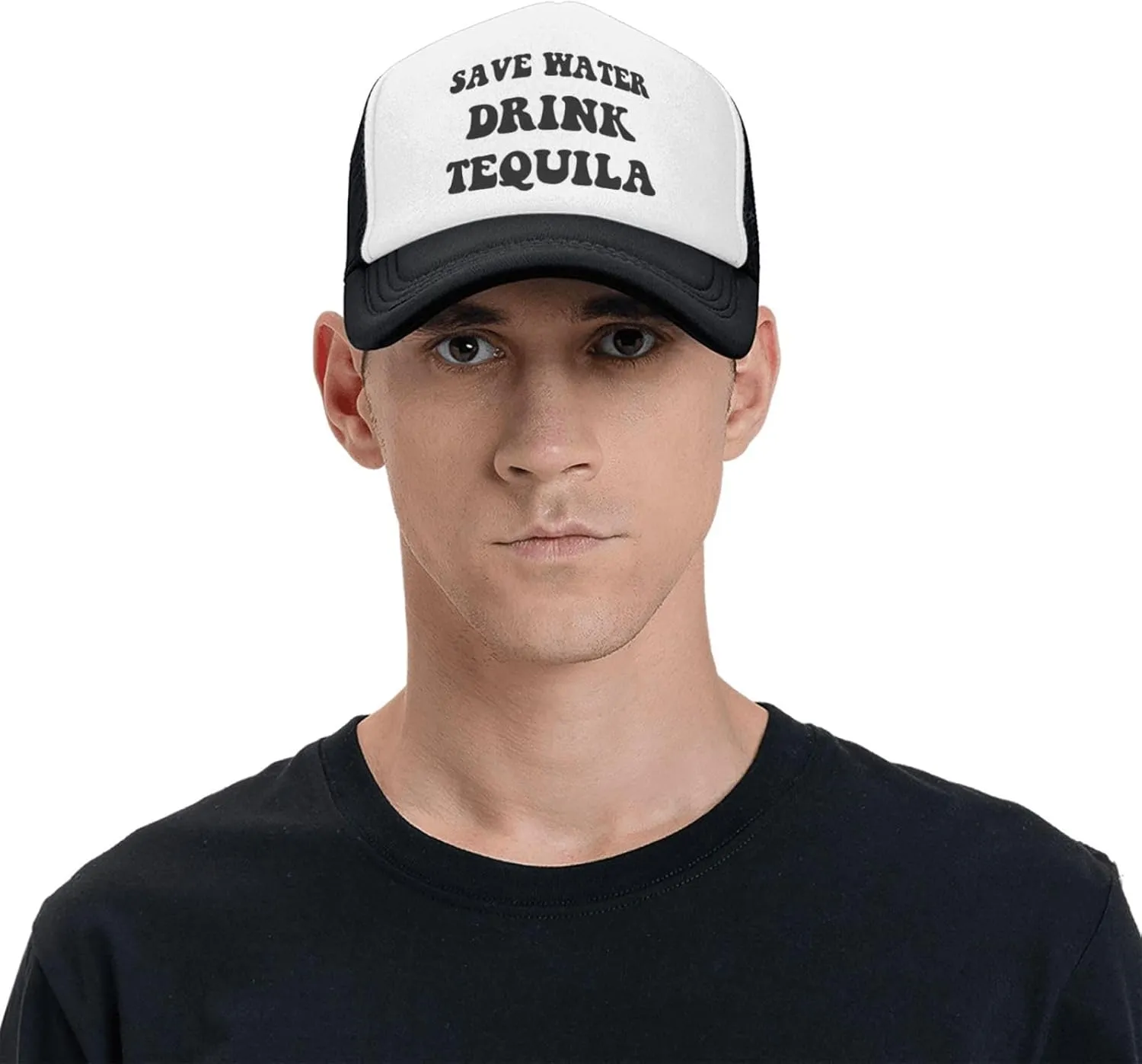 Funny Trucker Hat Top Shelf Trophy Girlfriend for Women and Men Baseball Cap Breathable Mesh Black