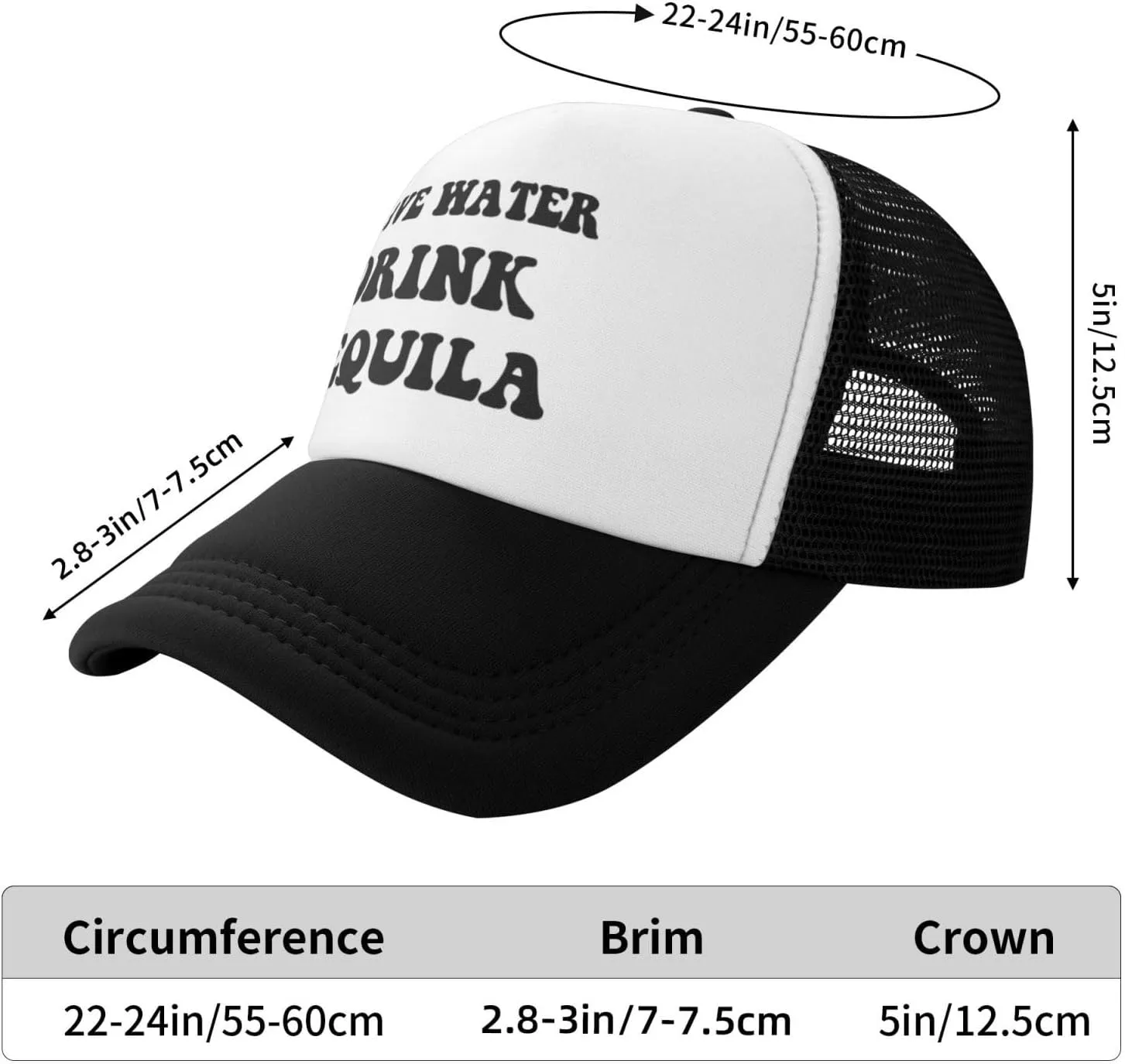 Funny Trucker Hat Top Shelf Trophy Girlfriend for Women and Men Baseball Cap Breathable Mesh Black