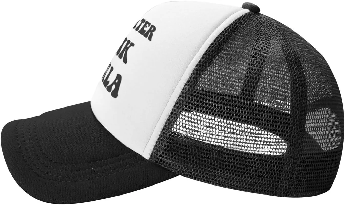Funny Trucker Hat Top Shelf Trophy Girlfriend for Women and Men Baseball Cap Breathable Mesh Black