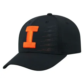 Illinois Fighting Illini TOW Black "Dazed" Structured Flexfit Hat Cap