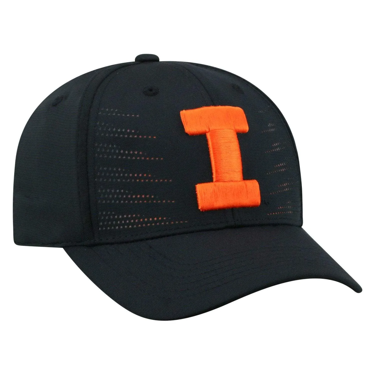 Illinois Fighting Illini TOW Black "Dazed" Structured Flexfit Hat Cap