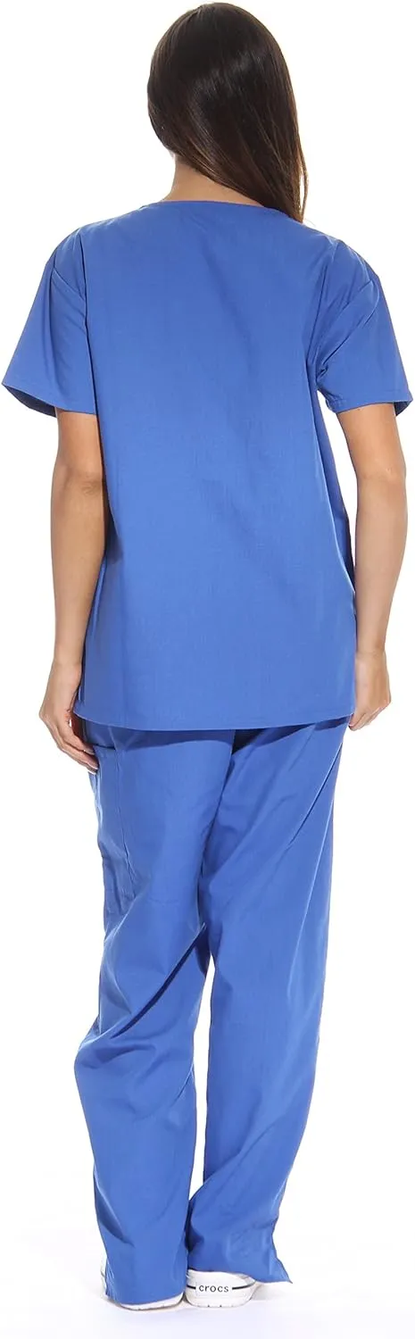 Just Love Women's Six Pocket Medical Scrubs Set (V-Neck with Cargo Pant)