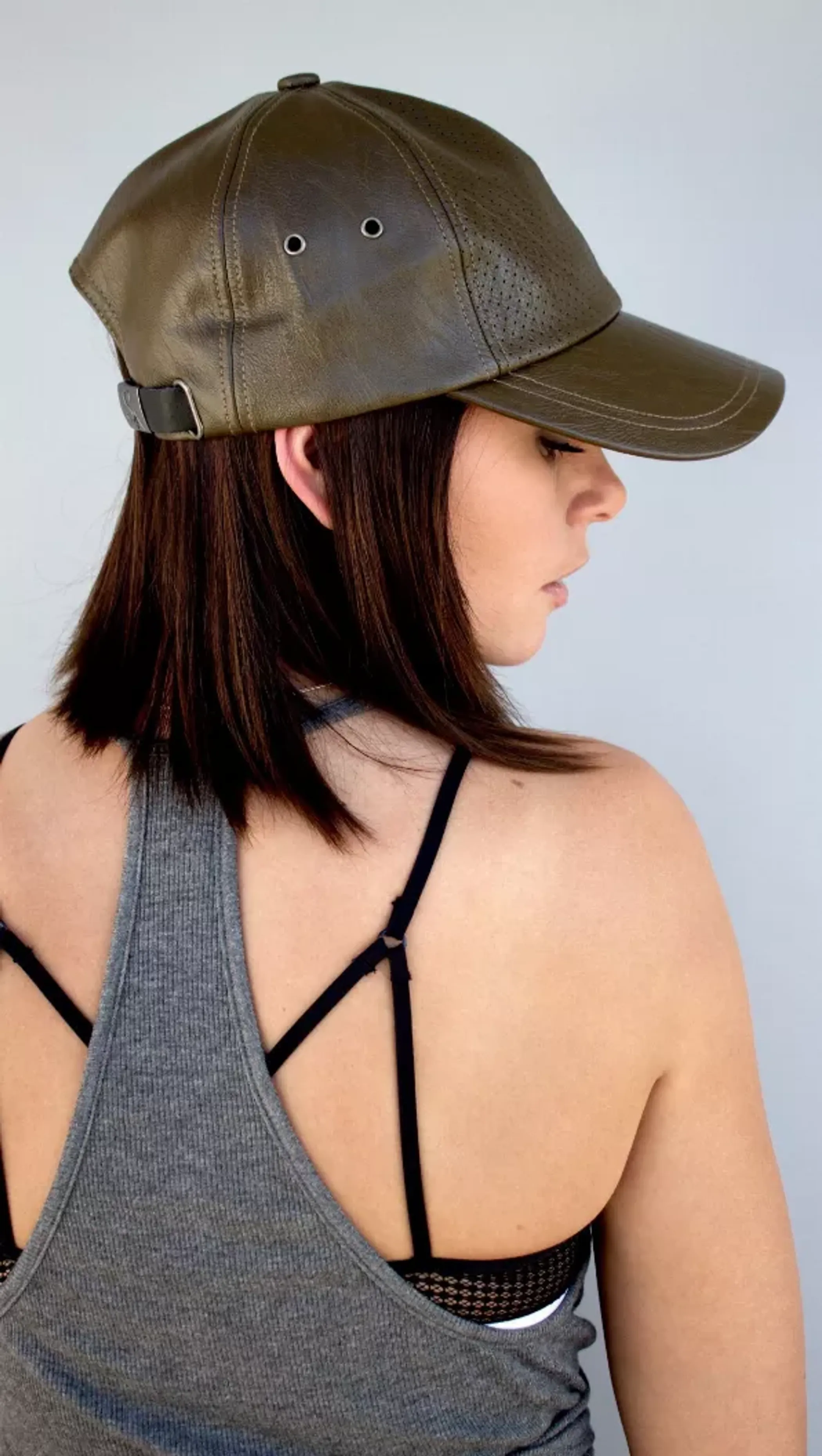 Leather Baseball Cap