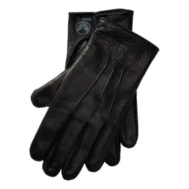 Lined Leather Gloves Vintage Black