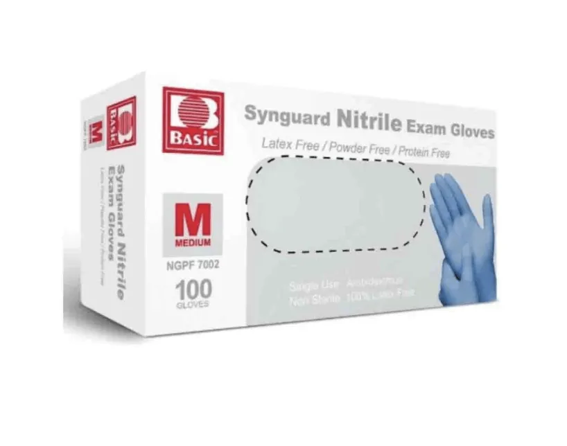 Medical Blue Nitrile Exam Gloves - Latex-Free & Powder-Free