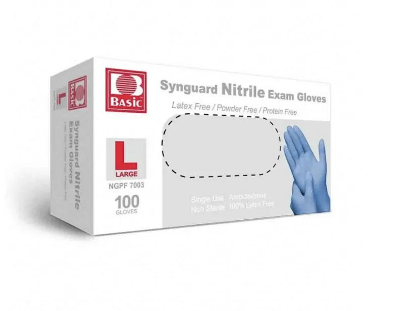 Medical Blue Nitrile Exam Gloves - Latex-Free & Powder-Free