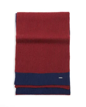 Men's knitted scarf with logo