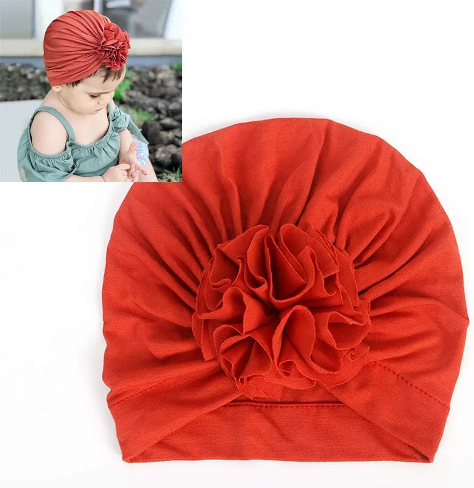 Newborn Babies Headwrap Hat Infant Toddler Cotton Soft Cute Nursery Beanie Headbands Top Bowknot Cap