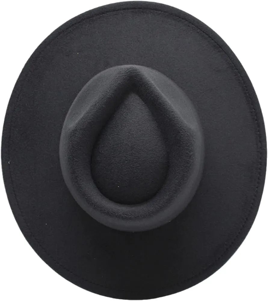 Pulcykp Women's Tweed Autumn And Winter Jazz Hat Adjustable Unisex Fedora 10 56-58cm