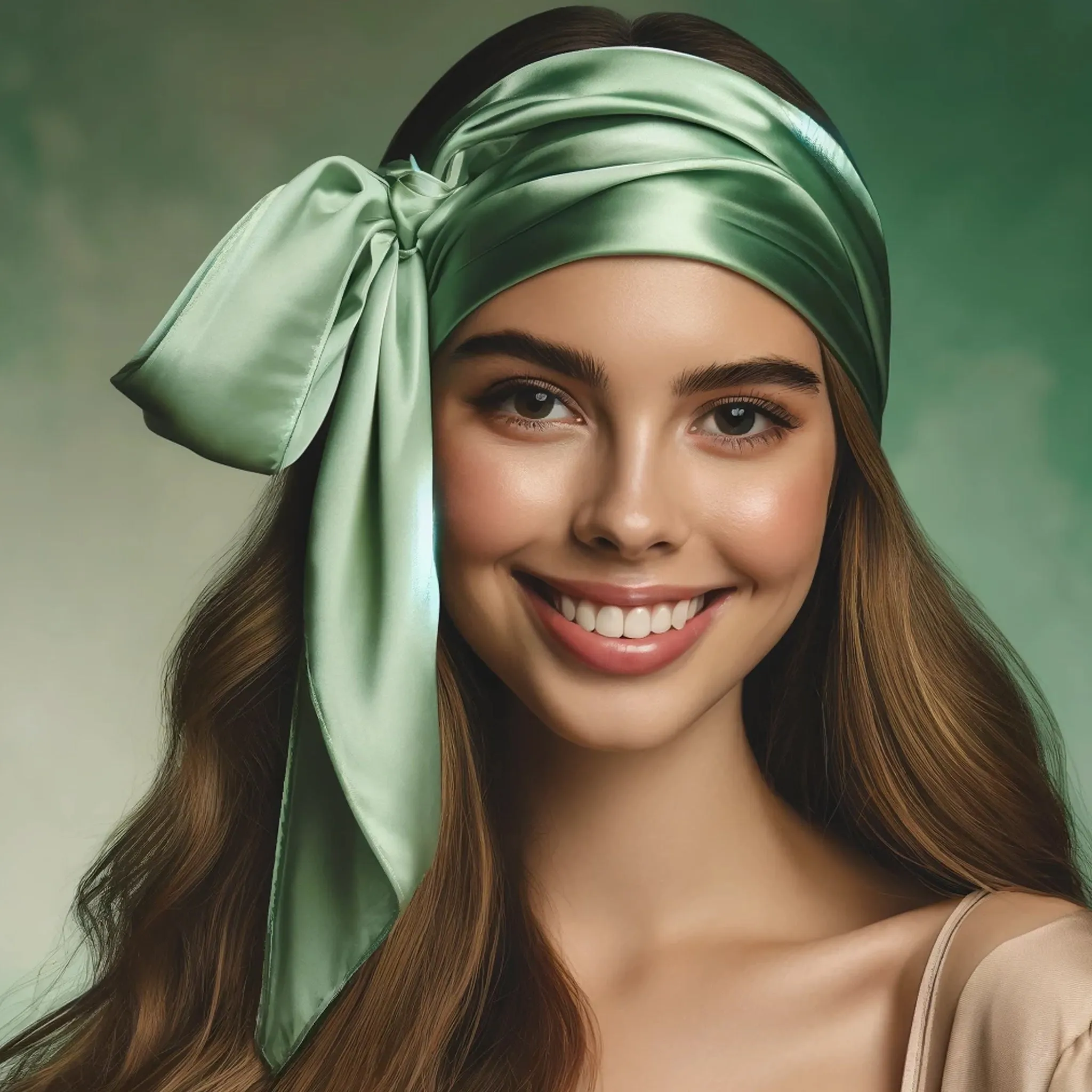 Pure Mulberry Silk Bandana Scarf - Luxurious 100% Mulberry Silk Neck Square | Emerald Green, 24x25"