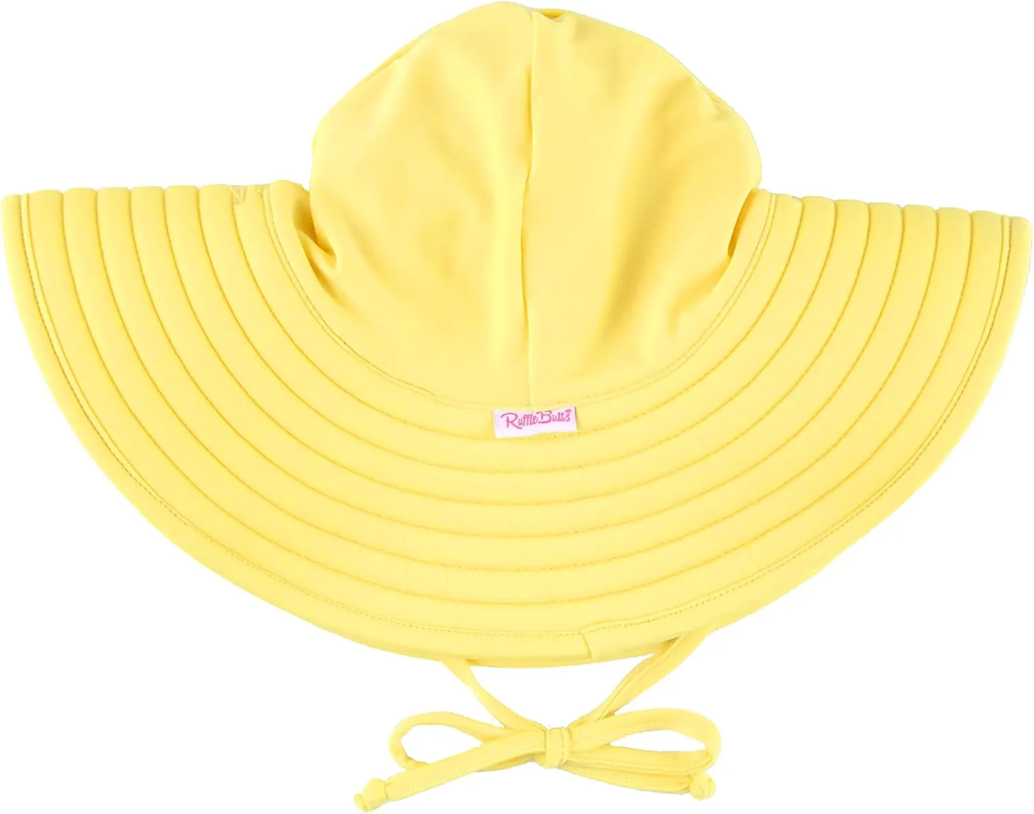 RuffleButts Baby/Toddler Girls UPF 50  Sun Protective Wide Brim Swimwear Sun Hat