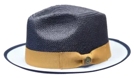 Sebastian Snap Brim Color Bottom Straw Hat by Bruno Capelo