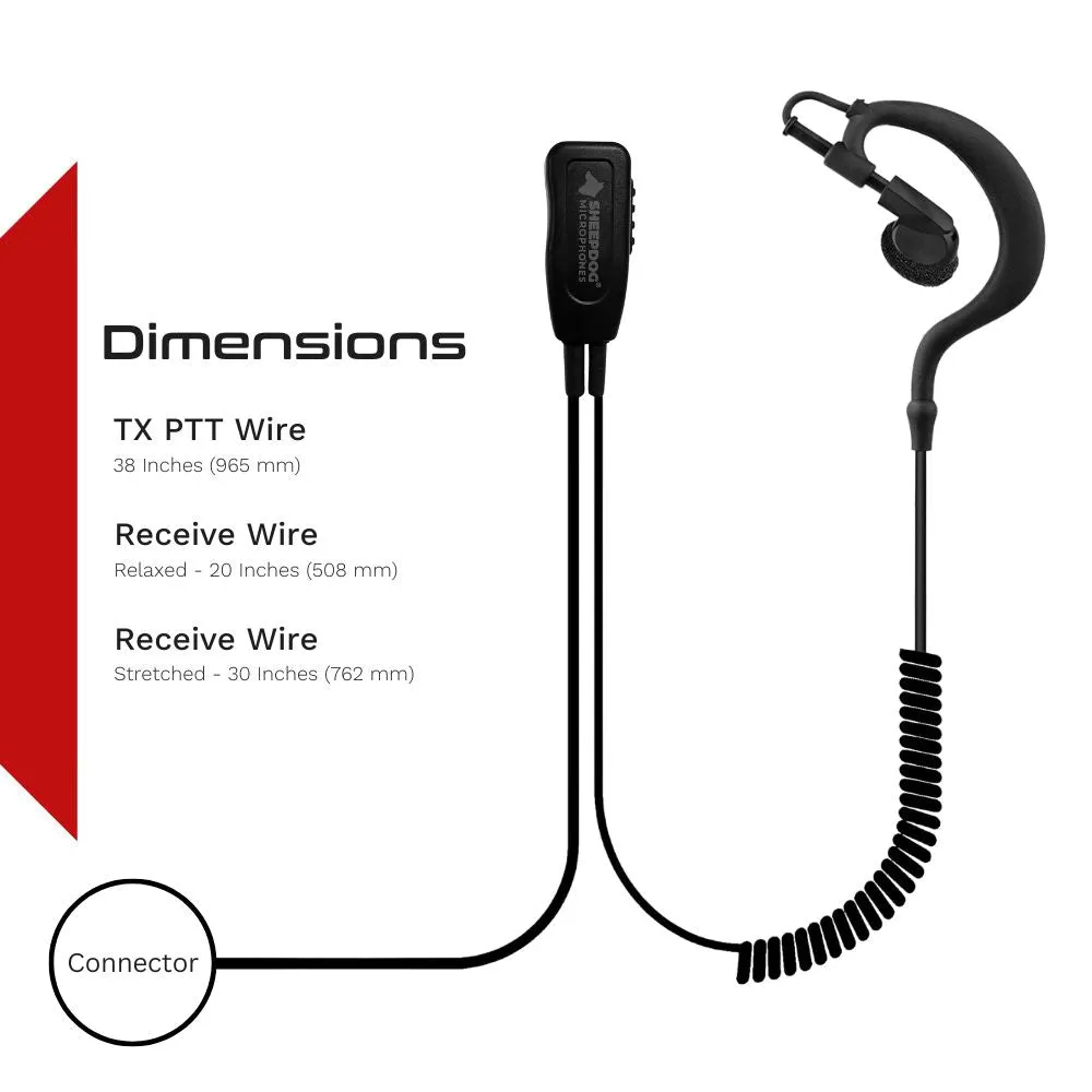 Sheepdog Alpha Quick Disconnect Earhook, Motorola APX