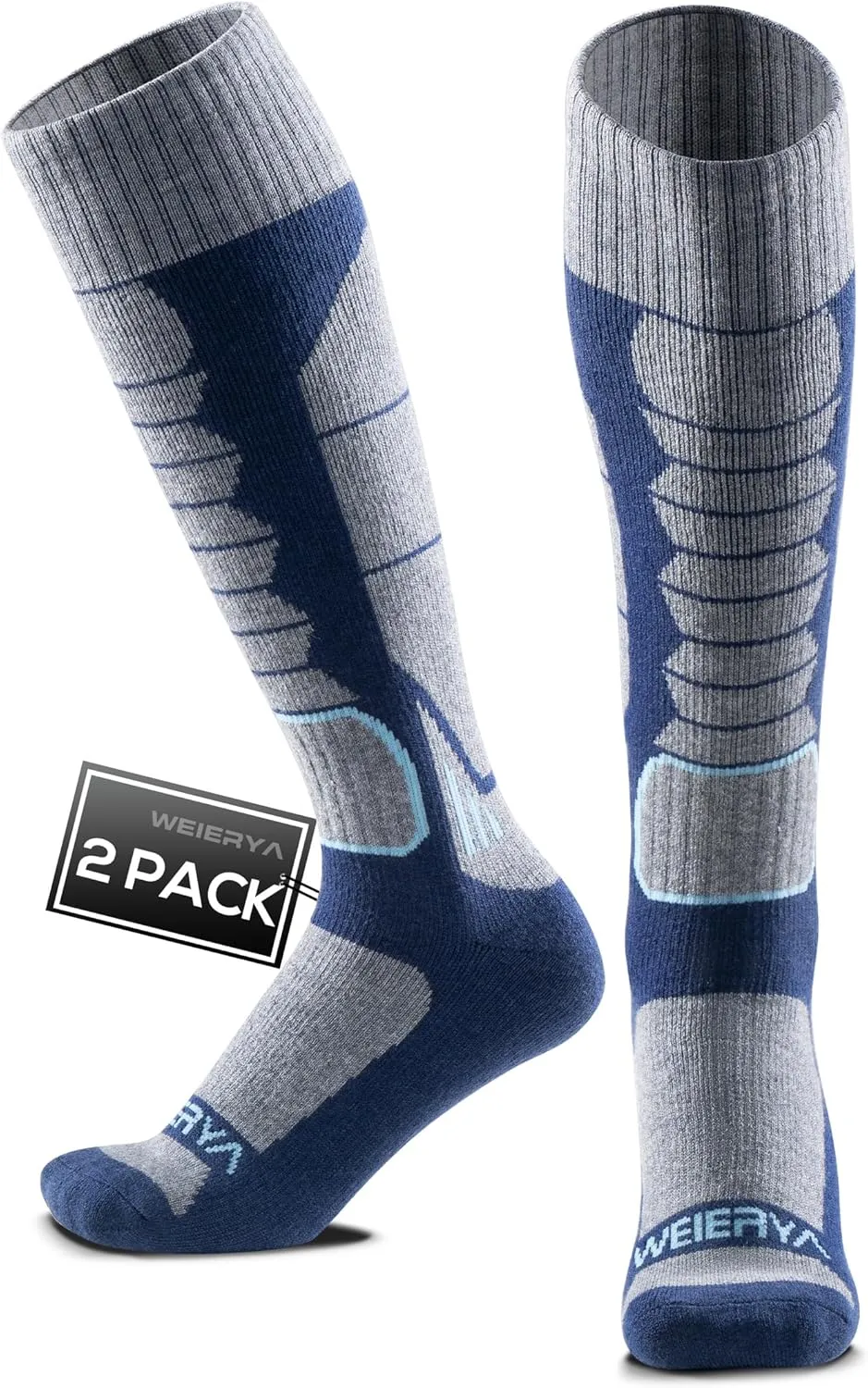 Ski Sock Merino Wool Ski Socks Mens Womens Skiing & Snowboarding Socks, Over The Calf