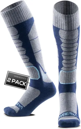 Ski Sock Merino Wool Ski Socks Mens Womens Skiing & Snowboarding Socks, Over The Calf