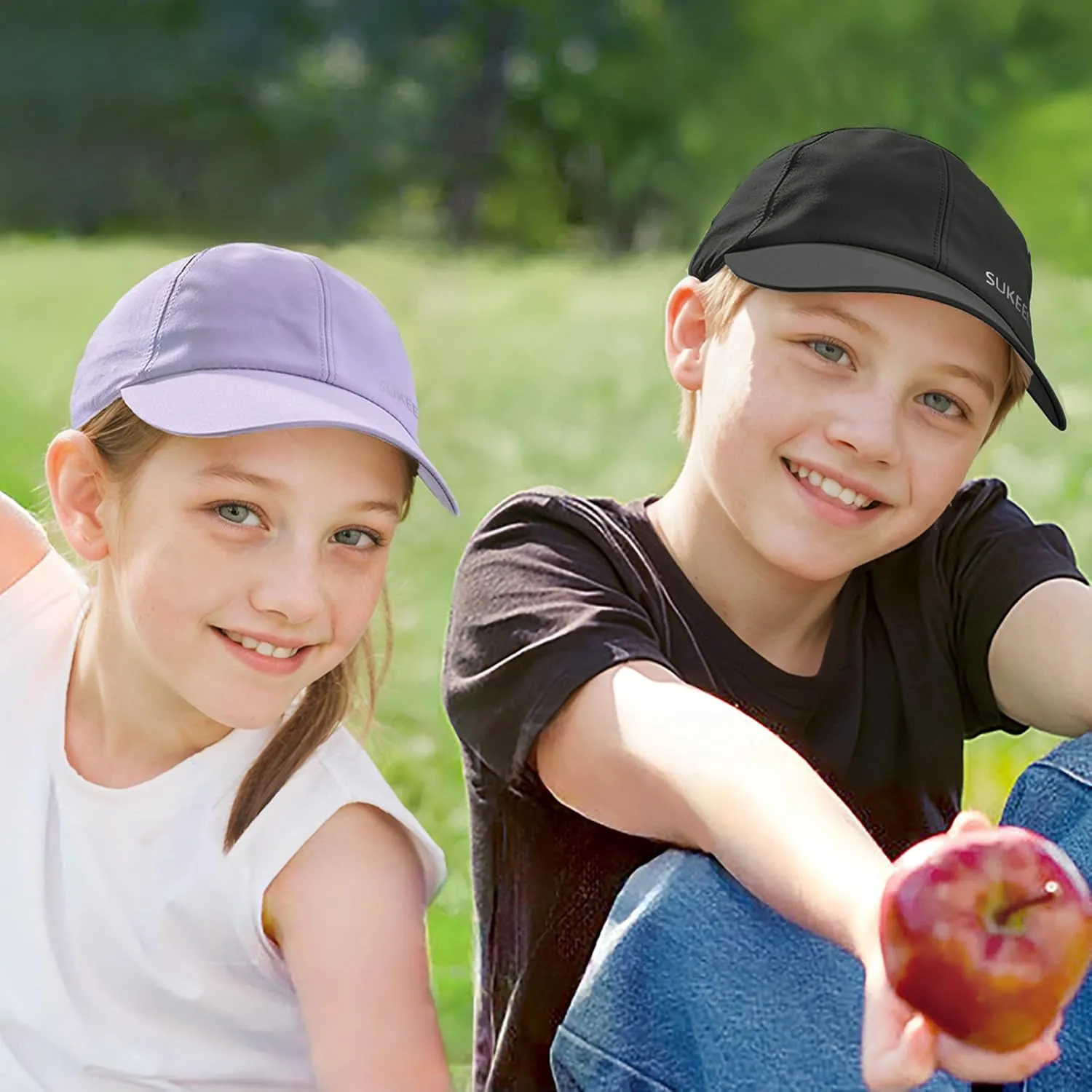 Sukeen Kids Sun Hats for Girls Boys Quick Drying Baseball Cap Lightweight Sun Protection Hat for Outdoor Activity