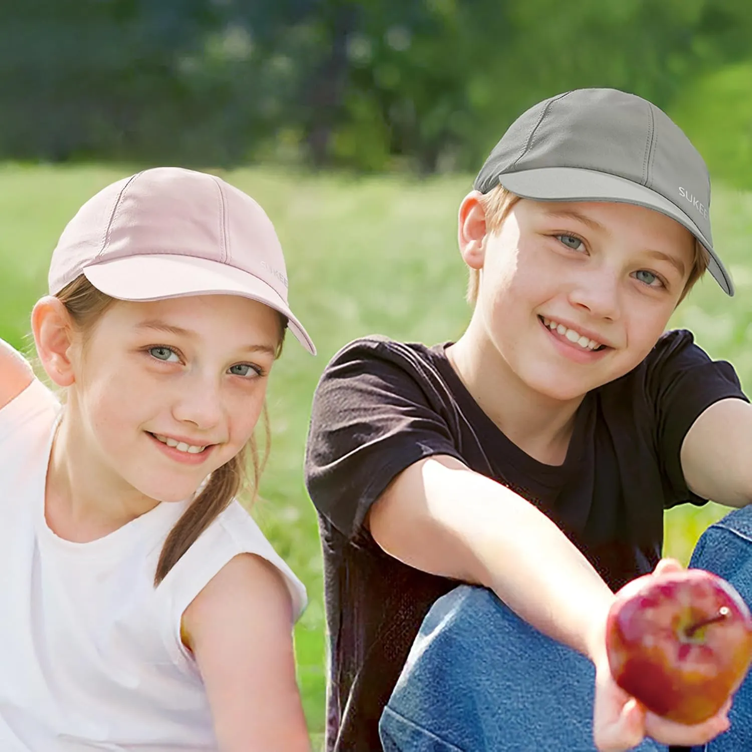 Sukeen Kids Sun Hats for Girls Boys Quick Drying Baseball Cap Lightweight Sun Protection Hat for Outdoor Activity