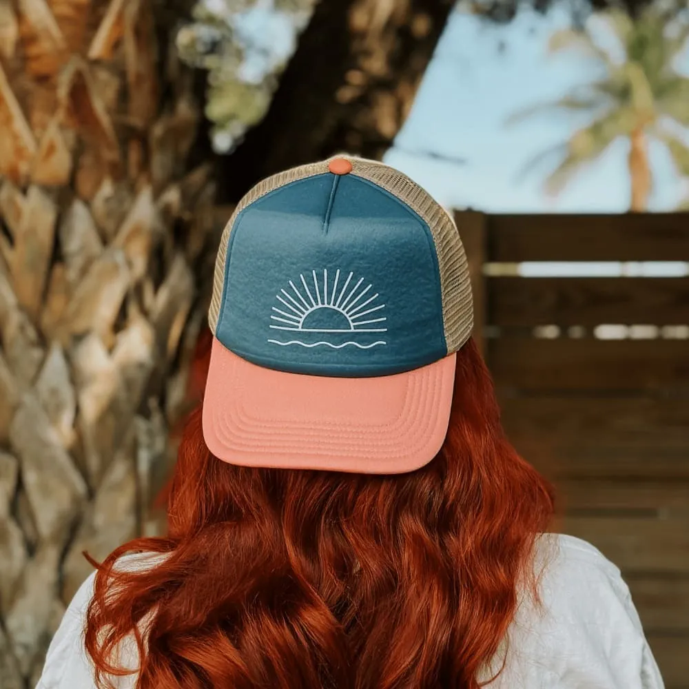 Sun and Waves Trucker Hat