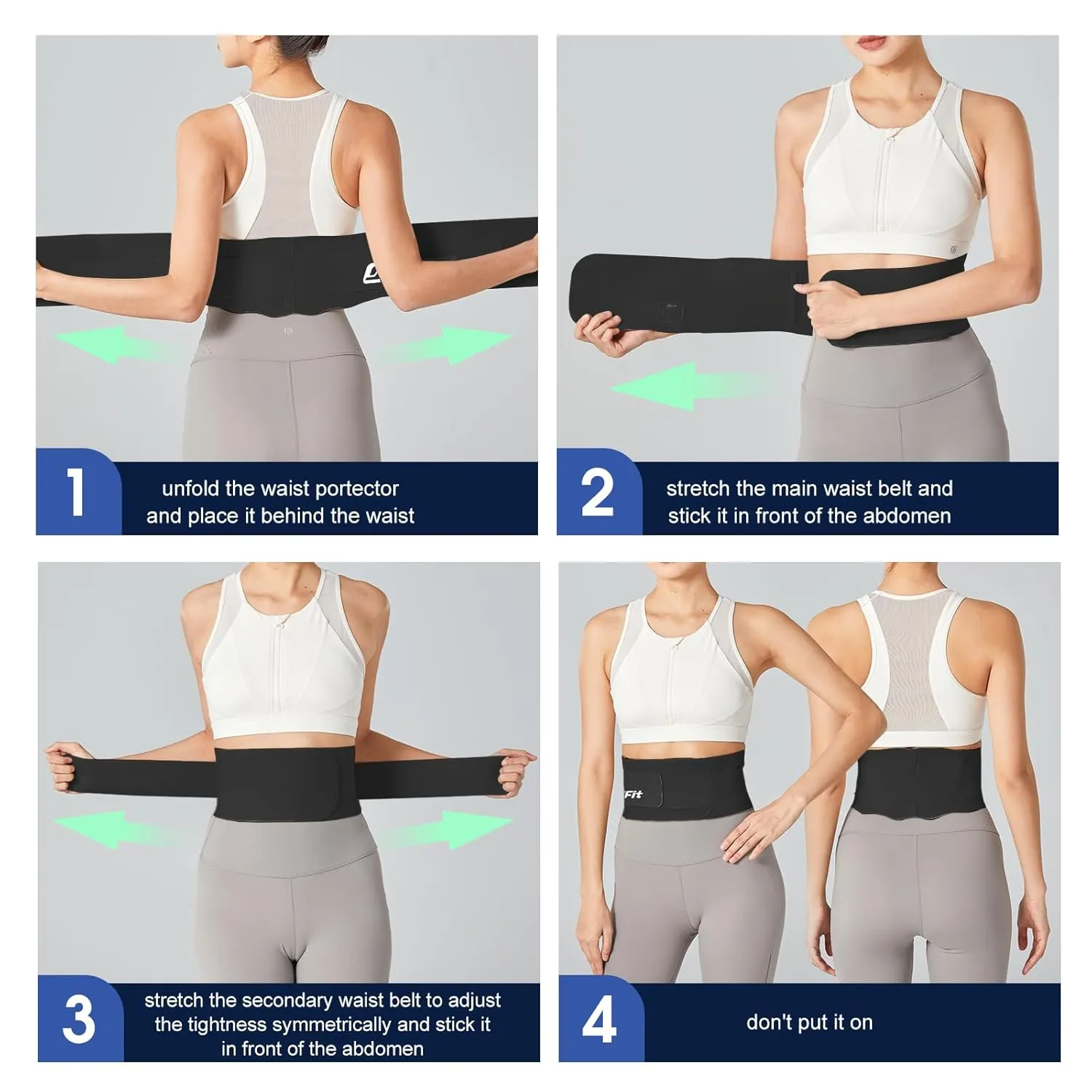 Ultra Thin Back Brace for Lower Back Pain Women, Lightweight Lower Back Support Brace for Sciatica, Scoliosis, Herniated Disc, Breathable Back Braces for Home, Work, Work Out (Black, Large)