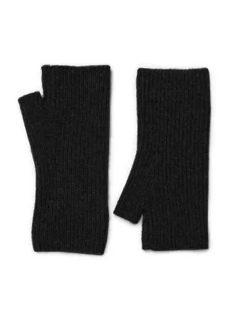 White   Warren - Plush Rib Arm Warmer Black
