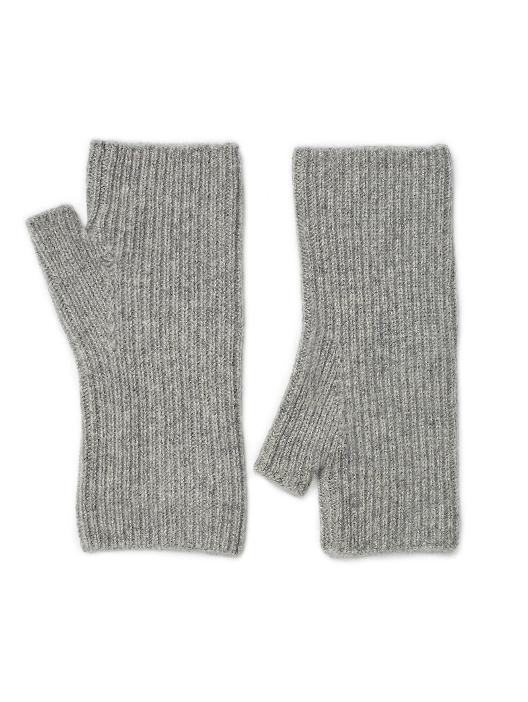 White   Warren - Plush Rib Arm Warmer Grey Heather