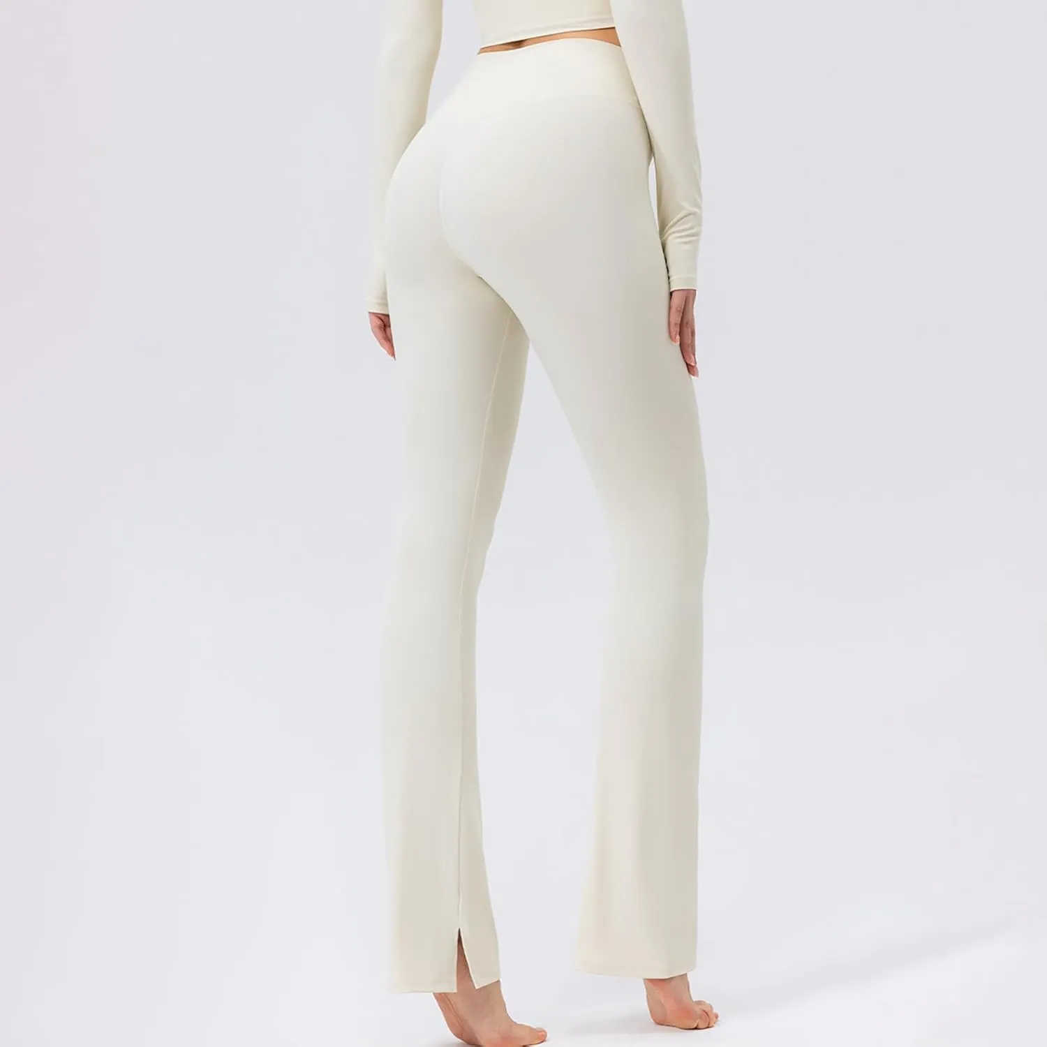 Women's Yoga Leggings High Waist Tummy Control Stright Leg Pants Soft Stretch Gym Workout Work Pants