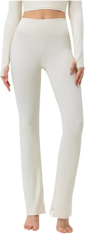 Women's Yoga Leggings High Waist Tummy Control Stright Leg Pants Soft Stretch Gym Workout Work Pants