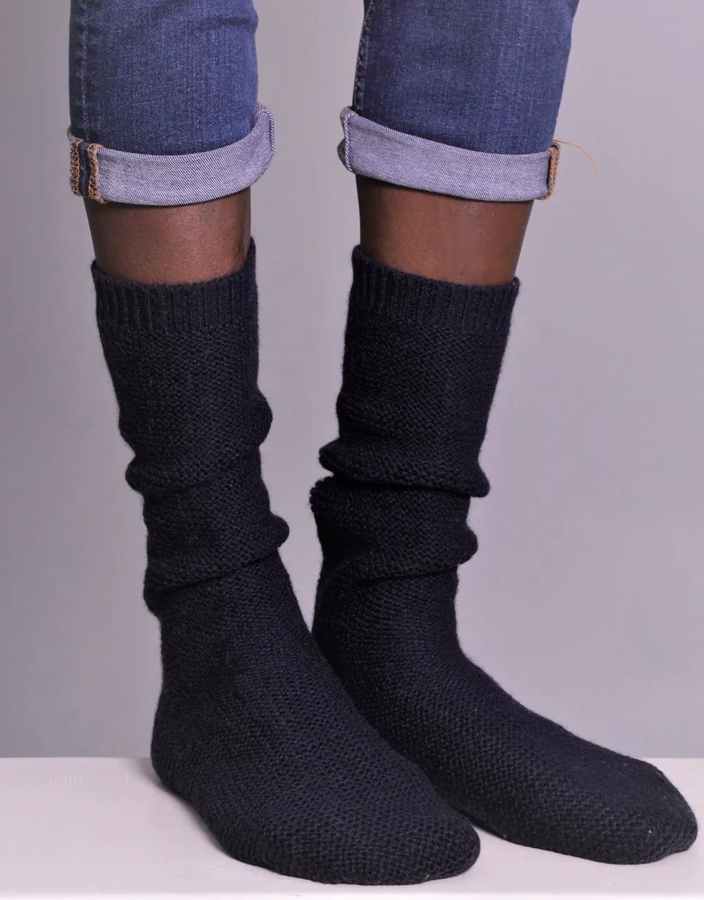 Yoga Socks in Nero Navy