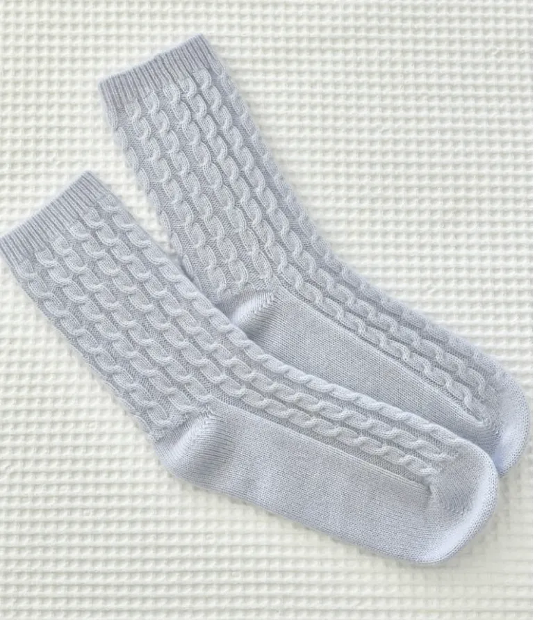 Zjoosh Cashmere Cable Knit Bed Socks Range